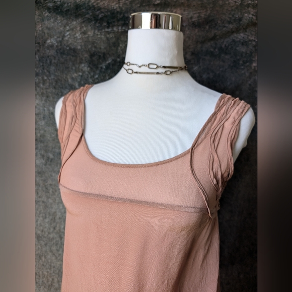 Silk Blush Blouse Top - Picture 2 of 5